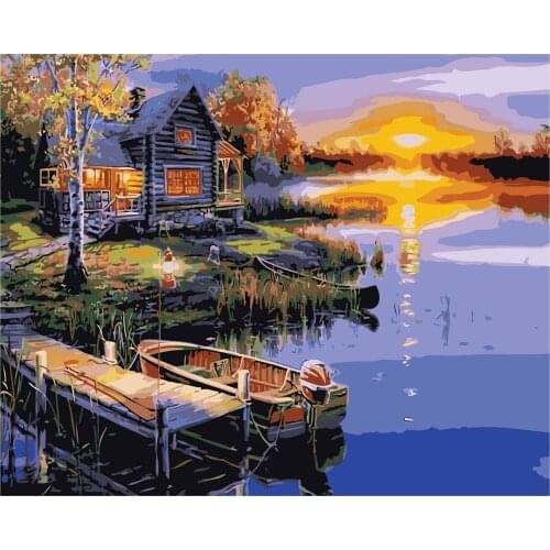Painting by Numbers for Adults Beginners Canvas Oil DIY Paint by Numbers Kit Indoor Wall Decoration Gifts Arts Crafts(No frame)