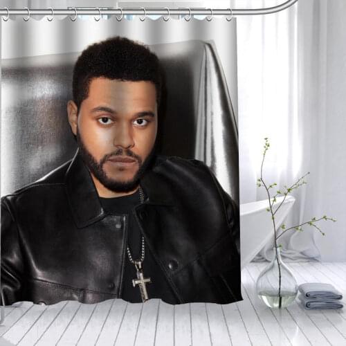 New Arrival The Weeknd Shower Curtain Polyester Fabric High Defintion Print Bathroom Curtain Waterproof 12 Hook Bath Curtain