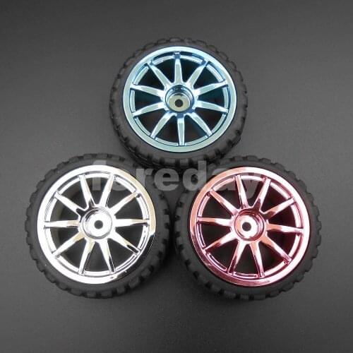 Rubber Plastic Simulation Antiskid Tire Wheel 1:10 DIY Model Car Dia.65MM for 12mm Hexagonal coupling nonskid tyre * FD782-784