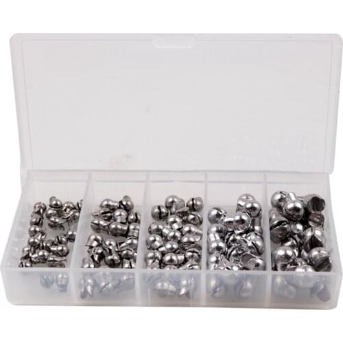 100Pcs Round Split Shot Sinker Removable Fishing Weight Sinkers 5 Sizes NEW
