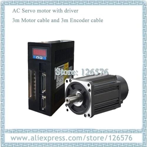 17 bit Absolute encoder AC Servo Motor 110ST-M06020 servo motor AC220V 6N.M 1.2kw 2000rpm Servo motor and Driver with 3m Cable