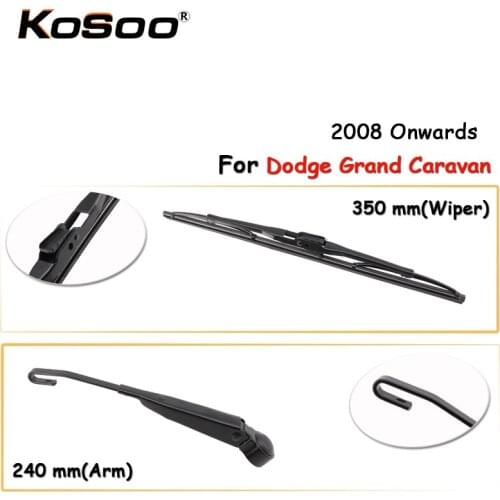 KOSOO Auto Rear Window Windshield Wiper Blades Arm Car Wiper Blade For Dodge Grand Caravan,350mm 2008 Onwards,Car Accessories