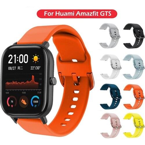 Silicone Sport Watchband Strap for Xiaomi Huami Amazfit GTS/GTR 42mm/ Bip Lite Smart Watch Bracelet Band Colorful Replace Correa
