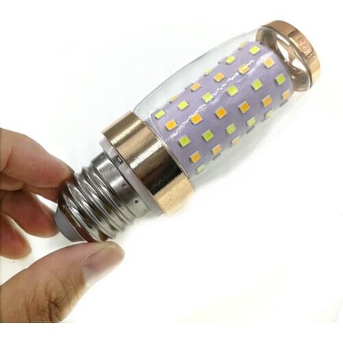 Color change LED Lamp Real 800LM 10W 1000LM SMD 2835 Corn Bulb 220V Chandelier LEDs Candle Light Spotlight