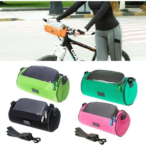 Bicycle Front Frame Tube Phone Touch Screen Storage Bag Cycling Shoulder Pouch