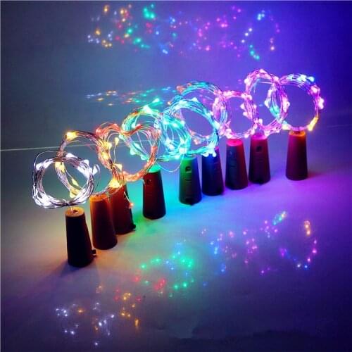 Beer Bottle Light with Cork Shaped 1M 10LED Copper Silver String Lamp for Christmas Wedding Fairy Garland Decoration