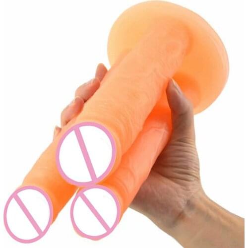 Three Headed Dildo Sex Animal Horse Realistic Penis Big Cock Anal Dildo Butt Plug Adult Masturbator Dick 18+ Sex Toys For Woman