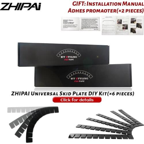 Universal Front Bumper Scrape Guard Skid Plate Bumper Protection for Lowered Cars Carbon Fiber Splitters and Aftermarket Bumper