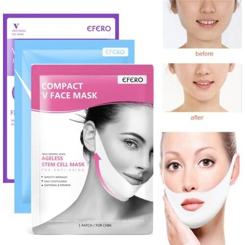 V Shaping Face Mask Hanging Ear Masks Skin Moisturizing Tightening Facial V-Shape Lifting Face Neck Mask Chin Firming Skin Care