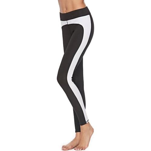 Women 2020 Fitness Leggings Contrast Color Mesh Stripes Stitching Sexy Fitness Leggings High Waist Ankle-Length Mesh legging