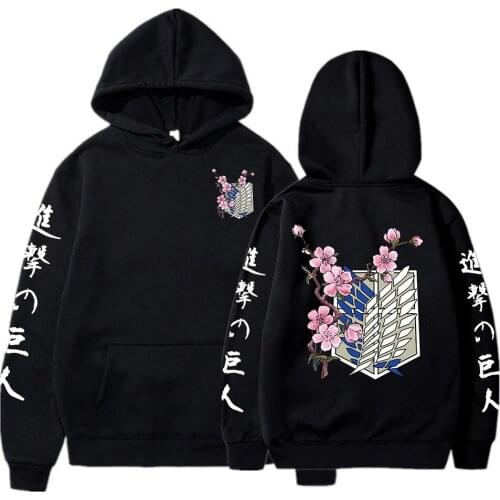 Women Pullover Anime Graphic Hoodies Men Attack on Titan Pullover Sweatshirt Male Manga Streetwear Unisex Cool Couple clothes