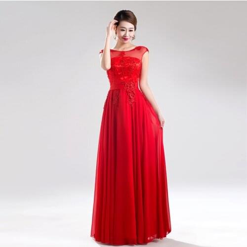 2020 Evening Dress Long Sexy Lace Up Beading A-line Chiffon Sleeveless Long Party Gowns For Wedding Guest Abendkleider