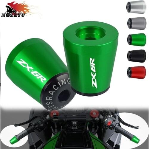 ZX-6R Handle Bar Cap Motorcycle Accessories Handlebar Cap Plug grips ends Hand Grips Bar End FOR KAWASAKI ZX6R 2019 2020 2021