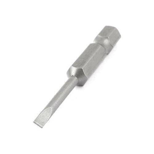 1/4" Hex Shank 4mm Flat Head Magnetic Slotted Screwdriver Bits 50mm Length 1pc