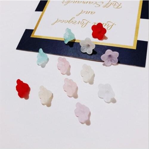 100pcs/lot wholesale new creative resin flower torus beads for diy earrings petal pendant ornament jewelry accessories material