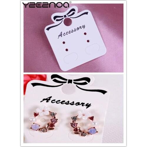 100Pcs Ear Studs Card Tag Jewelry Displays Label Paper Kraft Hairpin/Necklace/Earring/Pendant Packing Cards Paper Marking Tags