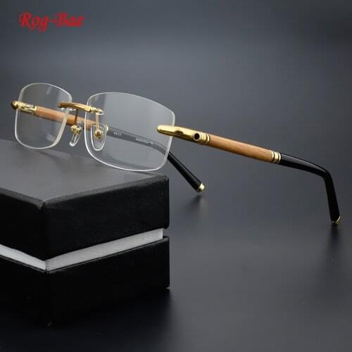 2020 Rimless optical glasses frame men eyeglasses myopia brand titanium Retro eye glasses frames for men spectacle frames MB491