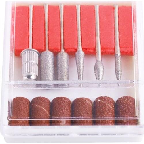 3/32 Nail Drill Bits Set Accessories Tool Kit Electric Manicure Machine Pedicure Tools Sanding Bands Sleeves Drum 6.35 Nail File