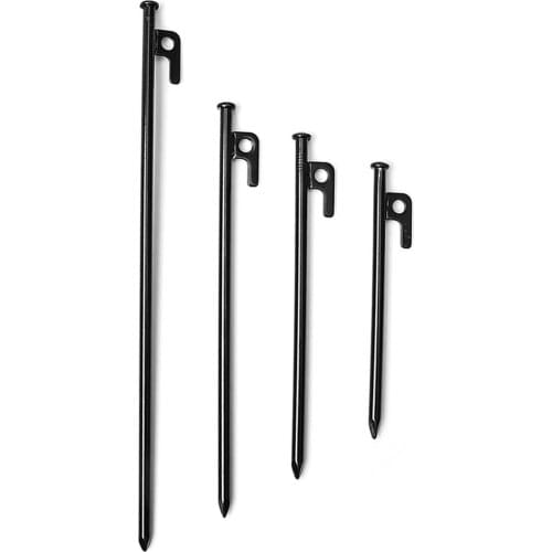 4pcs/set Heavy Duty Tent Stakes Steel Awning Anchor Tarp Pegs Nails Camping