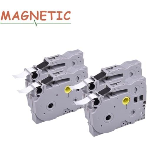 4Pcs Tze231 Tz231 12mm*8m Compatible Label Tape For Brother GL100/PT200/PT1100SBVP/PT2030Tze-231 Black on White FREE SHIPPING