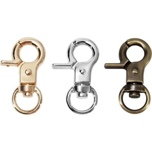 8PCS Metal Tiny Snap Hook Trigger Lobster Clasps Clips Spring Gate Leather Craft Tiny Pet Leash Bag Strap Webbing Keychain Hooks