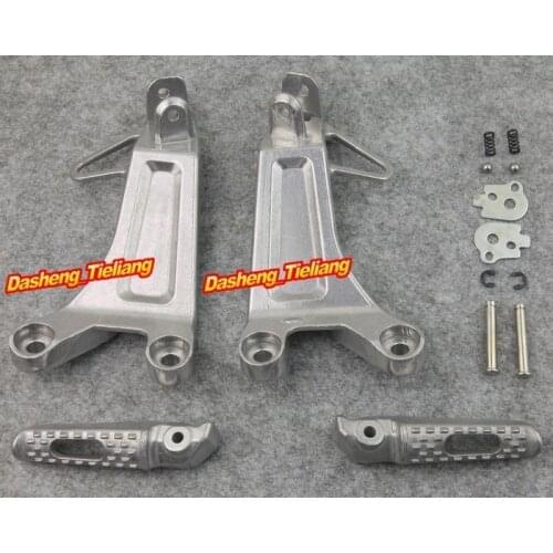 Aluminum Alloy NEW Passenger Rear Foot Pegs Footrest Brackets for Honda 2003 2004 CBR600RR, Motorcycle Spare Part Accessories