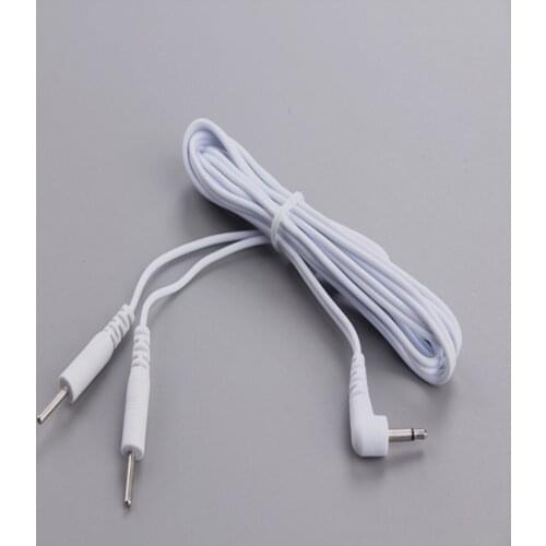 Free shipping 10pcs/lot DC 2.5MM 2 in 1 Head electrode wires /cable for digital device and TENS machine