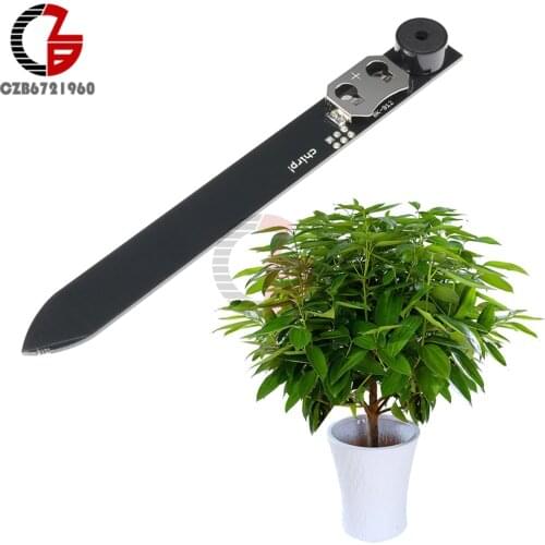 CJMCU 3V Plant Watering Alarm Alert Detect Module Soil Moisture Humidity Sensor Hygrometer with Buzzer Battery Socket Base Mount