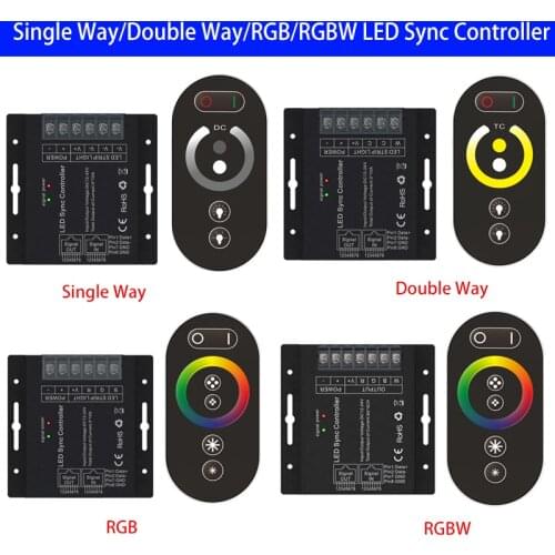 DC12-24V Brand New LED Touch Synchronization Controller Series For 5050/3528 RGB/RGBW/Single Way/Double Way Light Strip
