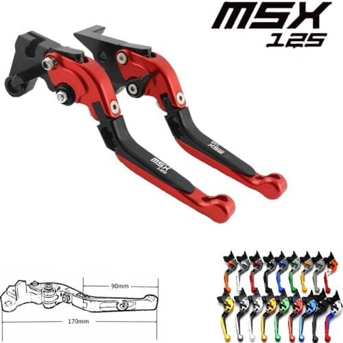 For Honda GROM MSX 125 2014-2018 2015 2016 2017 Motorcycle CNC aluminum Shorty Adjustable Brake Clutch Levers