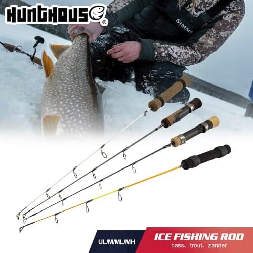 Hunthouse winter ice fishing rod Portable MH/ML/L/UL 41cm/50cm/56cm Single Section Ultra-ligh Pesca Outdoor Sport Fishing Tackle