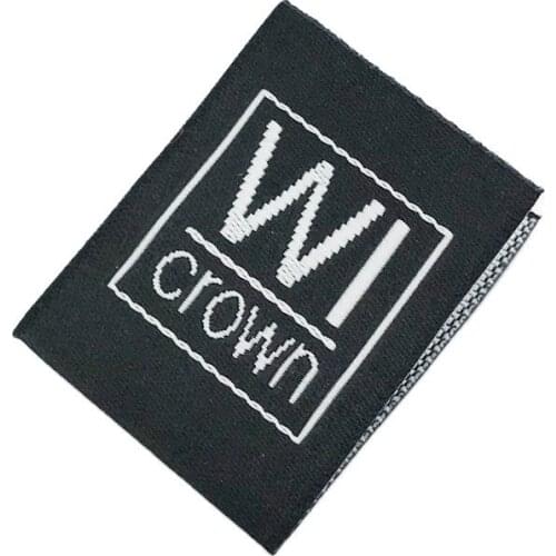 Customized End Fold Garment Tags Clothing Woven Labels Neck Label Paintings Personalized Bags Accesories Jeans Badge For Gift