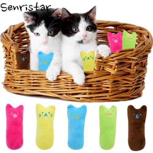 Interactive Funny Catnip Cat Toy Teeth Grinding Claws Chew Pillow Cat Mint Toy for Kitten Small Cat Interesting Pet Toy