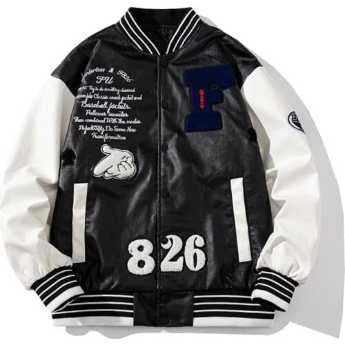 Hip Hop Baseball Jackets Women Coats Varsity Jacket Men Streetwear Embroidered Letters Bomber Jacket Harajuku Loose Unisex