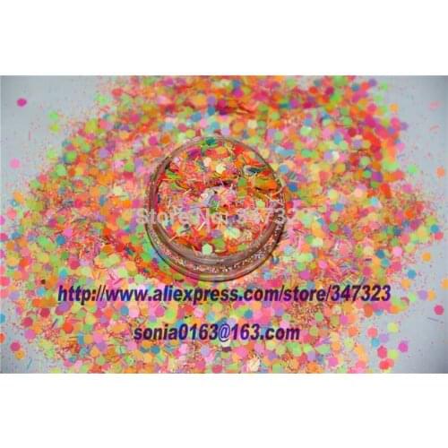 Mix 2MM Neon Color Solvent Resistant Glitter Diamond shape Glitter for Nail Polish Acrylic, polish and DIY supplies1pack=50g