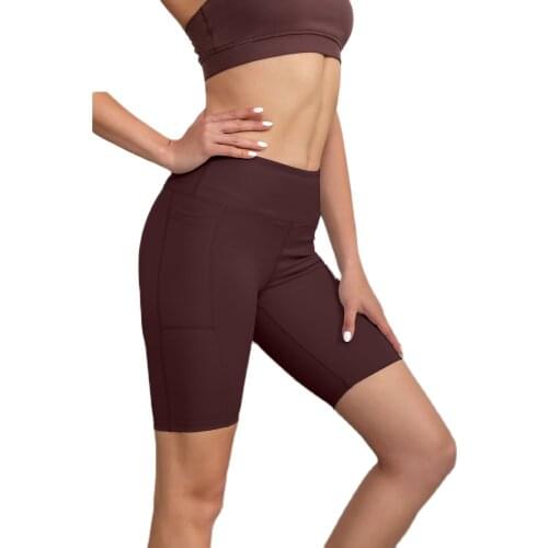 Slim Fit Tummy Control Seamless Yoga Set Workout Clothes Women Sports Suits Running Fitness Gym Shorts High Waist Biker Shorts