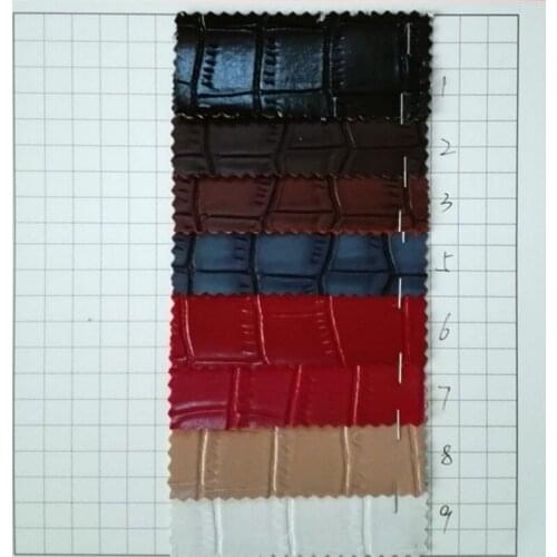 137cm*90cm Wholesale microfiber crocodile pattern artificial leather High-gloss crocodile pattern fabric