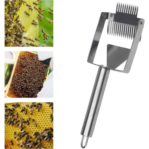 Beekeeping Uncapping Fork Honey Bee 17 Needle Double-Head Honeycomb Beehive Scraper Tools For Beekeeper Supplies
