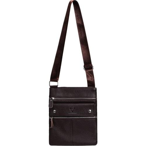 Mens Cowhide 100% Genuine Leather Retro Shoulder Bag Male Small Crossbody Bags High Quality Casual Travelling Packs