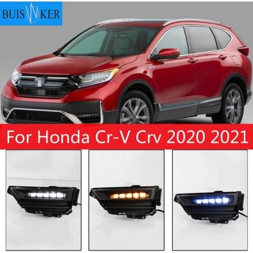 1Pair For Honda Cr-V Crv 2020 2021 DRL LED Daytime Running Light Bumper signal light Fog Lamp