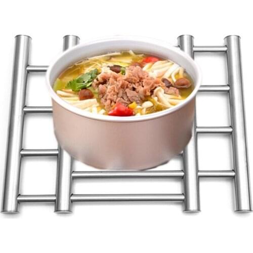 Stainless Steel Heat Insulated Mat Pot Dish Cushion Free To Stretch And Shorten Size Changeable Cookware Parts