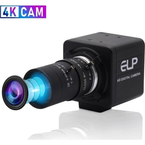 4K USB Camera 3840x2160 30fps Sony IMX317 Sensor Manual Zoom Varifocal 8MP USB Webcam Video Camera for Live Streaming,Teaching