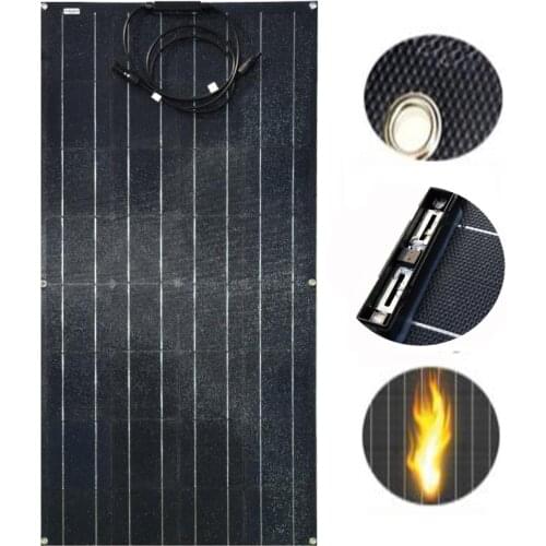 Waterproof ETFE Flexible Solar Panel 100W 12V, 32pcs 125mm*125mm Solar Cell For 18V Battery Charge