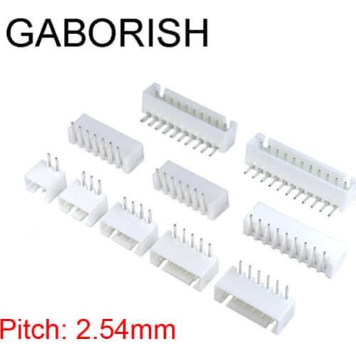 100pcs XH 2.5 2.54mm 2P 3P 4P 5P 6P Female Right Angle Connector Pitch Terminal / Housing / Pin Header Connector JST