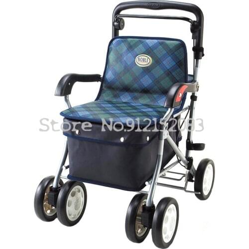 Japanese Elderly Scooters Push Folding Seats To Buy Food, Travel And Shopping Can Sit On Portable Strollers For The Elderly
