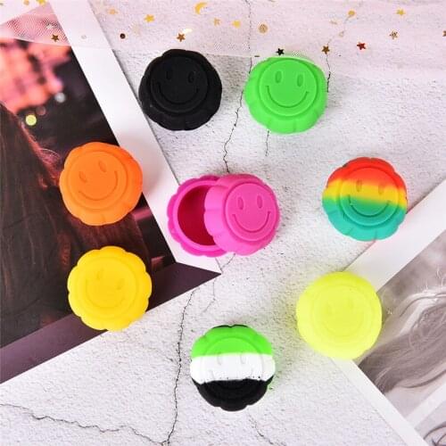 1Pcs Oil Jars Concentrate Case For Slick Oil/butane Oil/hash/herb Silicone Wax Container 6ml Pumpkin Silicon Dab Tool Storage