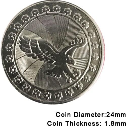 100pcs Arcade Game Coin Token Eagle Stainless Steel Coins Tokens for Arcade MAME JAMMA Amusement Cabinet Vending Machines