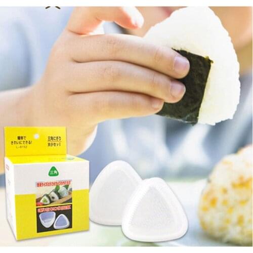2 PCS/1 Set Sushi Mold Onigiri Rice Ball Bento Press Maker Mold DIY Tool