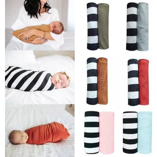 2 Pcs/Set 80x80cm Baby Pure Cotton Receiving Blanket Infants Swaddling Wraps Newborn Bath Towel Bedding 69HE