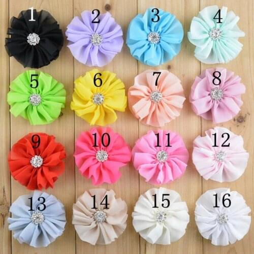 30PCS 7CM ballerina chiffon flower for kid headband DIY craft can choose colors(HMF-13)